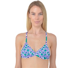 Green Flowers On The Wall Reversible Tri Bikini Top by ConteMonfrey