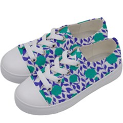 Green Flowers On The Wall Kids  Low Top Canvas Sneakers by ConteMonfrey