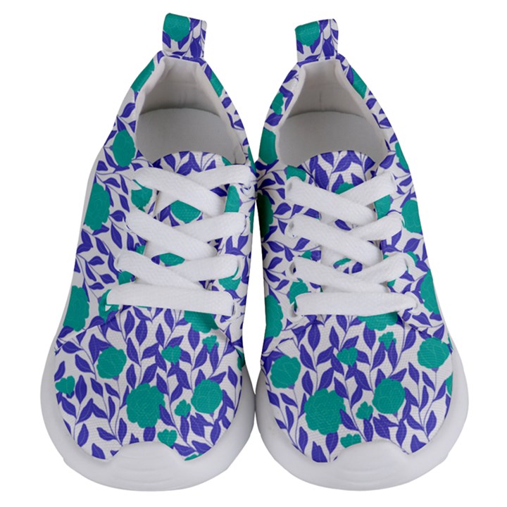 Green Flowers On The Wall Kids  Lightweight Sports Shoes