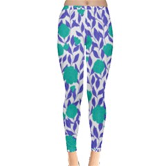 Green Flowers On The Wall Inside Out Leggings by ConteMonfrey