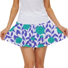 Green Flowers On The Wall Women s Skort