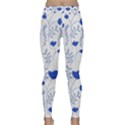 Blue Classy Tulips Classic Yoga Leggings View1