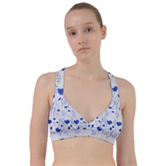 Blue Classy Tulips Sweetheart Sports Bra by ConteMonfrey