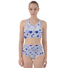 Blue Classy Tulips Racer Back Bikini Set by ConteMonfrey