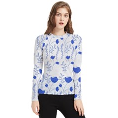 Blue Classy Tulips Women s Long Sleeve Rash Guard by ConteMonfrey