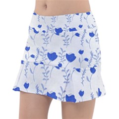 Blue Classy Tulips Classic Tennis Skirt by ConteMonfrey