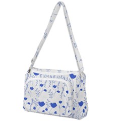 Blue Classy Tulips Front Pocket Crossbody Bag by ConteMonfrey