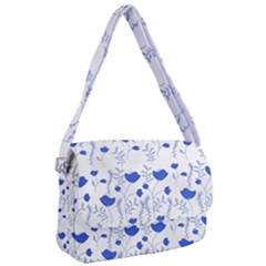 Blue Classy Tulips Courier Bag by ConteMonfrey