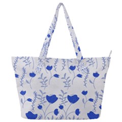 Blue Classy Tulips Full Print Shoulder Bag by ConteMonfrey