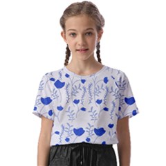 Blue Classy Tulips Kids  Basic Tee by ConteMonfrey