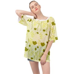 Yellow Classy Tulips  Oversized Chiffon Top by ConteMonfrey