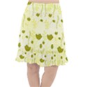 Yellow Classy Tulips  Fishtail Chiffon Skirt View1