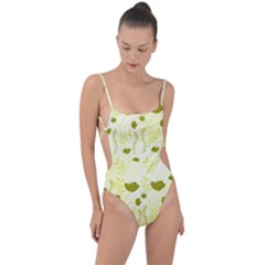 Yellow Classy Tulips  Tie Strap One Piece Swimsuit by ConteMonfrey