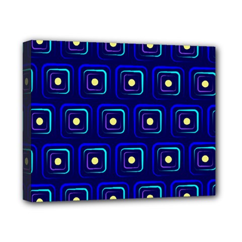 Blue Neon Squares - Modern Abstract Canvas 10  X 8  (stretched) by ConteMonfrey