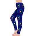 Blue Neon Squares - Modern Abstract Leggings  View3