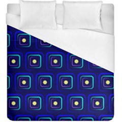 Blue Neon Squares - Modern Abstract Duvet Cover (king Size) by ConteMonfrey