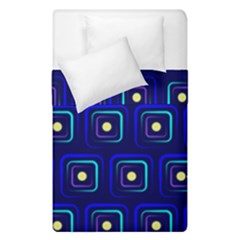 Blue Neon Squares - Modern Abstract Duvet Cover Double Side (single Size) by ConteMonfrey