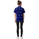 Blue Neon Squares - Modern Abstract Kids  Short Sleeve Shirt View2