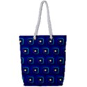 Blue Neon Squares - Modern Abstract Full Print Rope Handle Tote (Small) View1