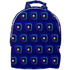 Blue Neon Squares - Modern Abstract Mini Full Print Backpack by ConteMonfrey