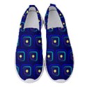 Blue Neon Squares - Modern Abstract Women s Slip On Sneakers View1