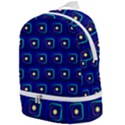 Blue Neon Squares - Modern Abstract Zip Bottom Backpack View1