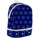 Blue Neon Squares - Modern Abstract Zip Bottom Backpack View2