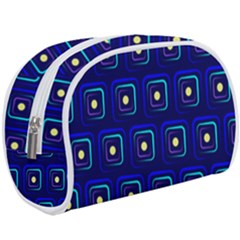 Blue Neon Squares - Modern Abstract Make Up Case (large) by ConteMonfrey