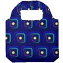 Blue Neon Squares - Modern Abstract Foldable Grocery Recycle Bag View1