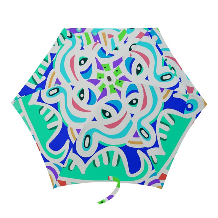 Crazy Pop Art - Doodle Animals   Mini Folding Umbrellas