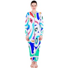 Crazy Pop Art - Doodle Animals   Onepiece Jumpsuit (ladies) by ConteMonfrey