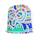 Crazy Pop Art - Doodle Animals   Drawstring Pouch (2XL) View1