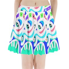 Crazy Pop Art - Doodle Animals   Pleated Mini Skirt by ConteMonfrey