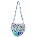 Crazy Pop Art - Doodle Animals   Heart Shoulder Bag View1