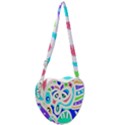 Crazy Pop Art - Doodle Animals   Heart Shoulder Bag View2