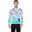 Crazy Pop Art - Doodle Animals   Men s Long Sleeve Rash Guard View1