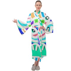 Crazy Pop Art - Doodle Animals   Maxi Velvet Kimono by ConteMonfrey