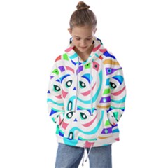 Crazy Pop Art - Doodle Animals   Kids  Oversized Hoodie by ConteMonfrey