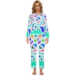 Crazy Pop Art - Doodle Animals   Womens  Long Sleeve Lightweight Pajamas Set by ConteMonfrey