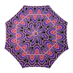 Pink, Blue, Black, Purple Tones Pop Art  Golf Umbrellas by ConteMonfrey