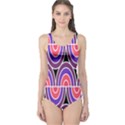 Pink, blue, black, purple Tones Pop Art  One Piece Swimsuit View1