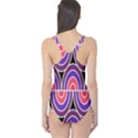 Pink, blue, black, purple Tones Pop Art  One Piece Swimsuit View2