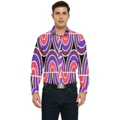 Pink, Blue, Black, Purple Tones Pop Art  Men s Long Sleeve  Shirt by ConteMonfrey