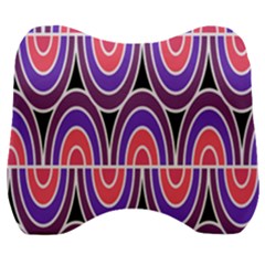 Pink, Blue, Black, Purple Tones Pop Art  Velour Head Support Cushion by ConteMonfrey