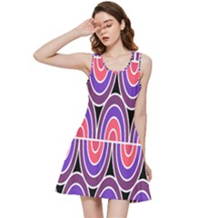 Pink, Blue, Black, Purple Tones Pop Art  Inside Out Racerback Dress by ConteMonfrey