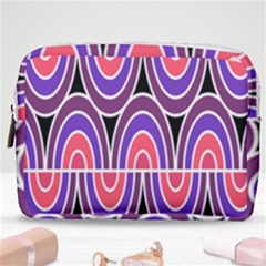 Pink, Blue, Black, Purple Tones Pop Art  Make Up Pouch (medium) by ConteMonfrey