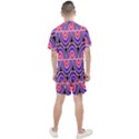 Pink, blue, black, purple Tones Pop Art  Men s Mesh Tee and Shorts Set View2