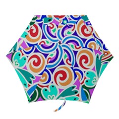 Crazy Pop Art - Doodle Circles   Mini Folding Umbrellas by ConteMonfrey