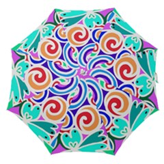 Crazy Pop Art - Doodle Circles   Straight Umbrellas by ConteMonfrey