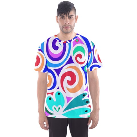 Crazy Pop Art - Doodle Circles   Men s Sport Mesh Tee by ConteMonfrey